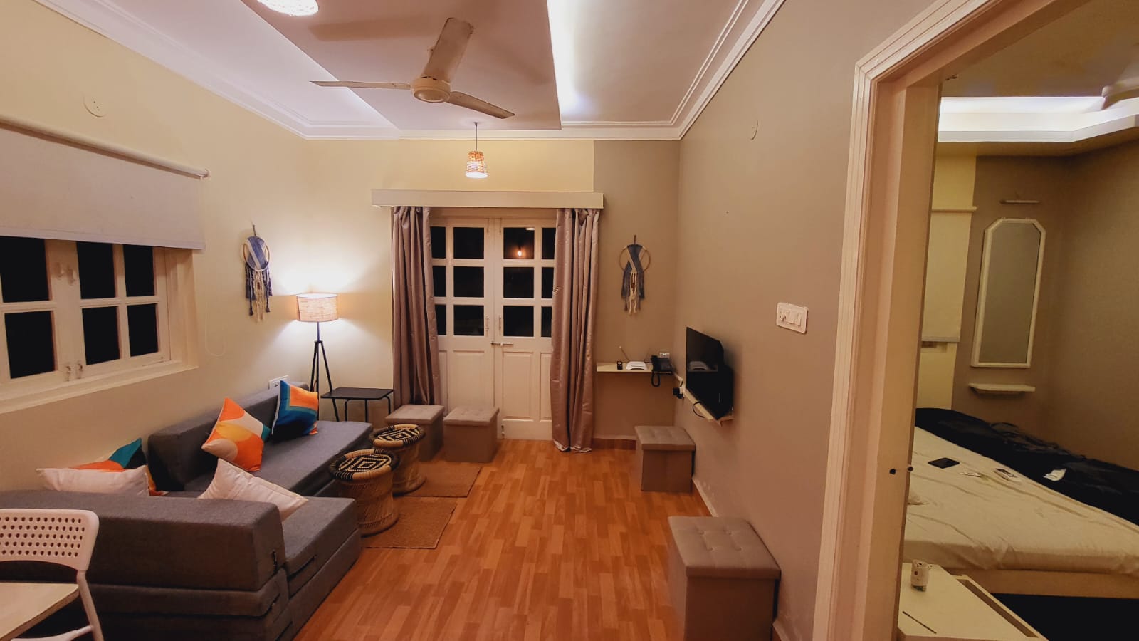 1BHK- pool view Apartment - 2mins Candolim Beach - Tap to explore photos