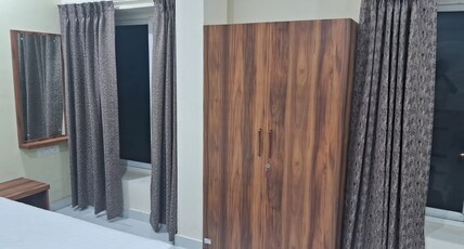 Hotel Pushparaj:100m to the beach. Hear the waves! Room Type - Sea View Luxury Room with Mini Fridge and Executive Office Table Hotel Pushparaj:100m to the beach. Hear the waves! Room Type - Sea View Luxury Room with Mini Fridge and Executive Office Table