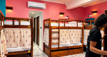 Hostel Mantra Udaipur Room Type - Bed in 14 Bed Mixed AC Dorm with Attached Bathroom