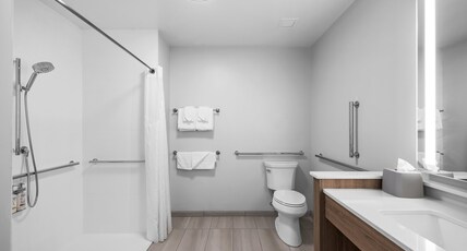 Holiday Inn Express & Suites MARINETTE Room Type - 1 King Suite Mobility Accessible Roll In Shower