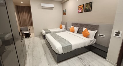 Hotel Shri Anand Dham (5 min walk from Temple) Room Type - Premium Family Room