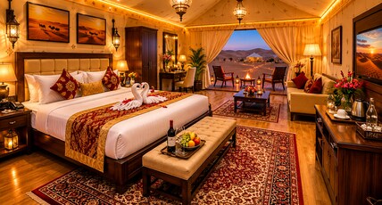 Bhati Desert Camp Sam Room Type - Sand Dune Sleep Tent with Breakfast and Dinner Bhati Desert Camp Sam Room Type - Sand Dune Sleep Tent with Breakfast and Dinner