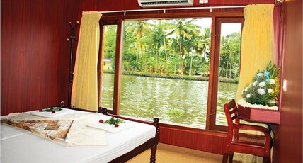 Upper Deck Houseboats Room Type - 2 Bedroom Private Deluxe Houseboat Ac time 8 PM to 6 AM Upper Deck Houseboats Room Type - 2 Bedroom Private Deluxe Houseboat Ac time 8 PM to 6 AM
