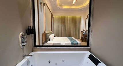 Hotel Virasat-E-Bushahr Room Type - VALLEY VIEW BALCONY ROOM WITH JACUZZI BATH ( CENTRALLY HOT AND COLD AC ) Hotel Virasat-E-Bushahr Room Type - VALLEY VIEW BALCONY ROOM WITH JACUZZI BATH ( CENTRALLY HOT AND COLD AC )