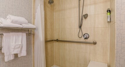 Holiday Inn Express Hotel & Suites Fort Worth Downtown Room Type - 1 King Standard Communications Accessible Roll Shower