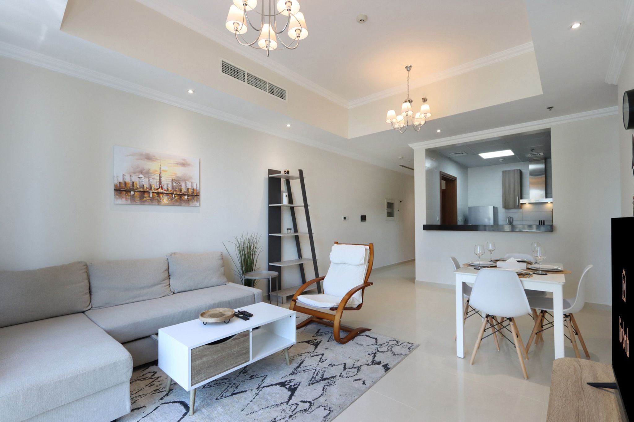 ELIVAAS Curated Stylish 1BHK in Downtown, Dubai - Tap to explore photos
