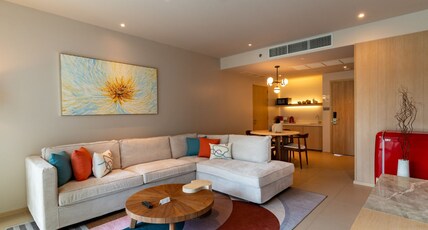 Le Meridien Phuket Mai Khao Beach Resort Room Type - 2 Bedroom Residential Suite, Bedroom 1:1 King, Bedroom 2:2 Doubles, Sofa Bed, Ocean View for 4 perso