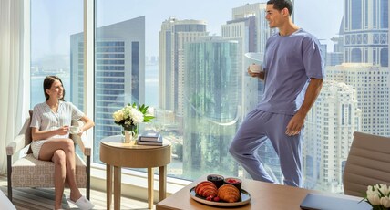 Pullman Doha West Bay Room Type - EXECUTIVE SUITE, 1 King Size Bed, Lounge Access, Living and Dining Area Pullman Doha West Bay Room Type - EXECUTIVE SUITE, 1 King Size Bed, Lounge Access, Living and Dining Area