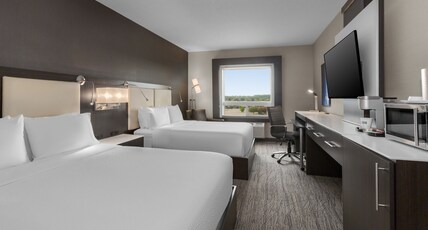 Holiday Inn Express & Suites COLD LAKE Room Type - 2 Queen Standard Communications Mobility Accessible Tub Holiday Inn Express & Suites COLD LAKE Room Type - 2 Queen Standard Communications Mobility Accessible Tub
