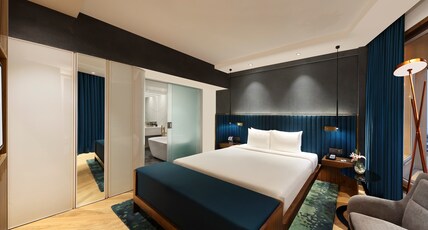 Novotel Mumbai Juhu Beach Room Type - Executive Suite King Bed City View - Buffet Breakfast, Premier Lounge Access with IMFL Cocktail Hrs. Novotel Mumbai Juhu Beach Room Type - Executive Suite King Bed City View - Buffet Breakfast, Premier Lounge Access with IMFL Cocktail Hrs.