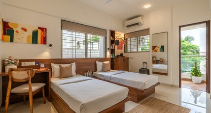 LiveAway Pune (Viman Nagar) by PACK Room Type - Single Bed in Shared Twin Room (with balcony)