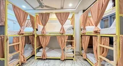 3 Raahi Hostel |Rooms & Dorms| Room Type - 8 Bed Mixed AC Dormitory
