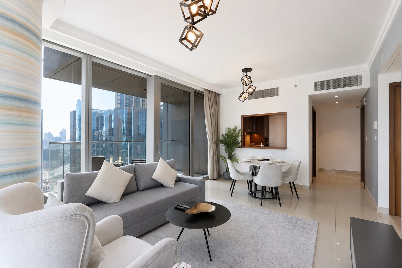 ELIVAAS Curated Bright 1BR | Walk to Beach | Marina Vista Dubai - Tap to explore photos
