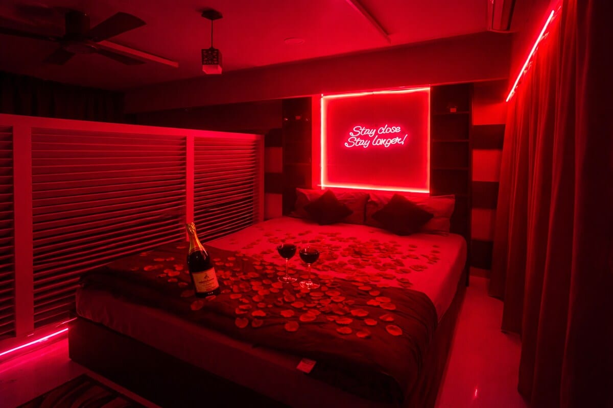 Astoria Stays Private Romantic Suite for Couples in Xandu || 1BHK Studio near Airport - Tap to explore photos