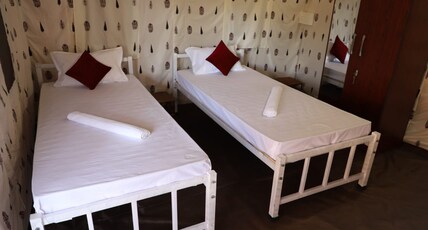 Kaziranga eco camp Room Type - Double Bed Cottages With Veranda (NO ac and No TV) Kaziranga eco camp Room Type - Double Bed Cottages With Veranda (NO ac and No TV)