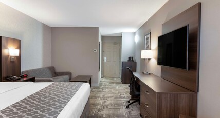 Best Western Milton Room Type - 1 King Bed, Non-Smoking, Sofabed, High Speed Internet Access, Desk, Microwave And Refrigerator, Duve Best Western Milton Room Type - 1 King Bed, Non-Smoking, Sofabed, High Speed Internet Access, Desk, Microwave And Refrigerator, Duve
