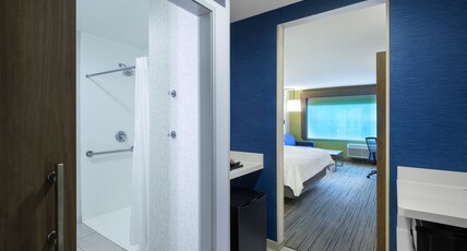 Holiday Inn Express & Suites PHOENIX EAST - GILBERT Room Type - 1 King Suite Mobility Accessible Roll In Shower Holiday Inn Express & Suites PHOENIX EAST - GILBERT Room Type - 1 King Suite Mobility Accessible Roll In Shower