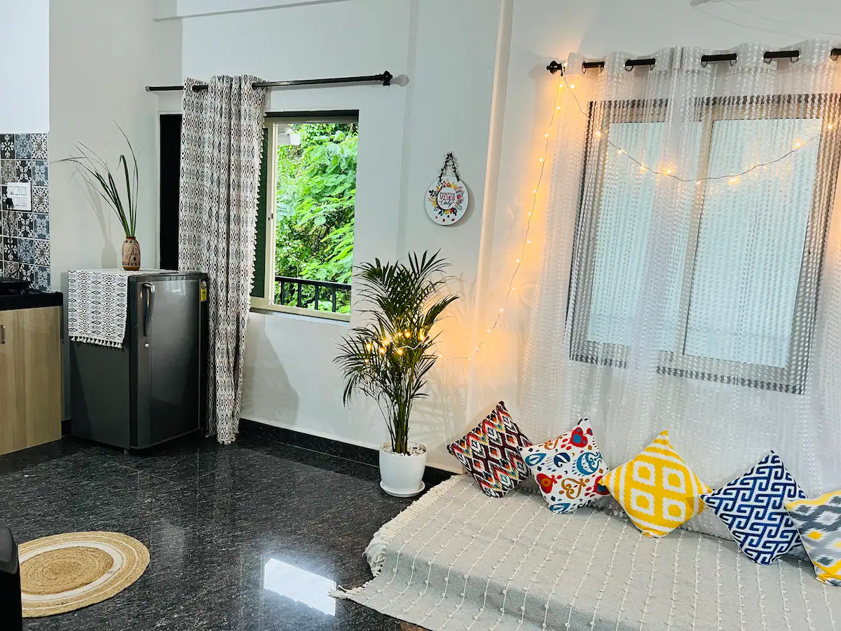 Spacious Studio Apartrment in Goa|4 min from beach - Tap to explore photos