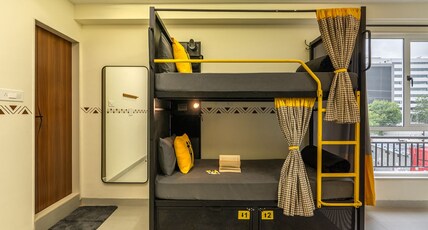 The Hosteller Indore Room Type - Bed in 4 Bed Mixed Dormitory with City View
