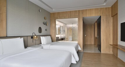 The Westin Mumbai Powai Lake Room Type - Larger Guest Room 2 Double Bed Hill View The Westin Mumbai Powai Lake Room Type - Larger Guest Room 2 Double Bed Hill View
