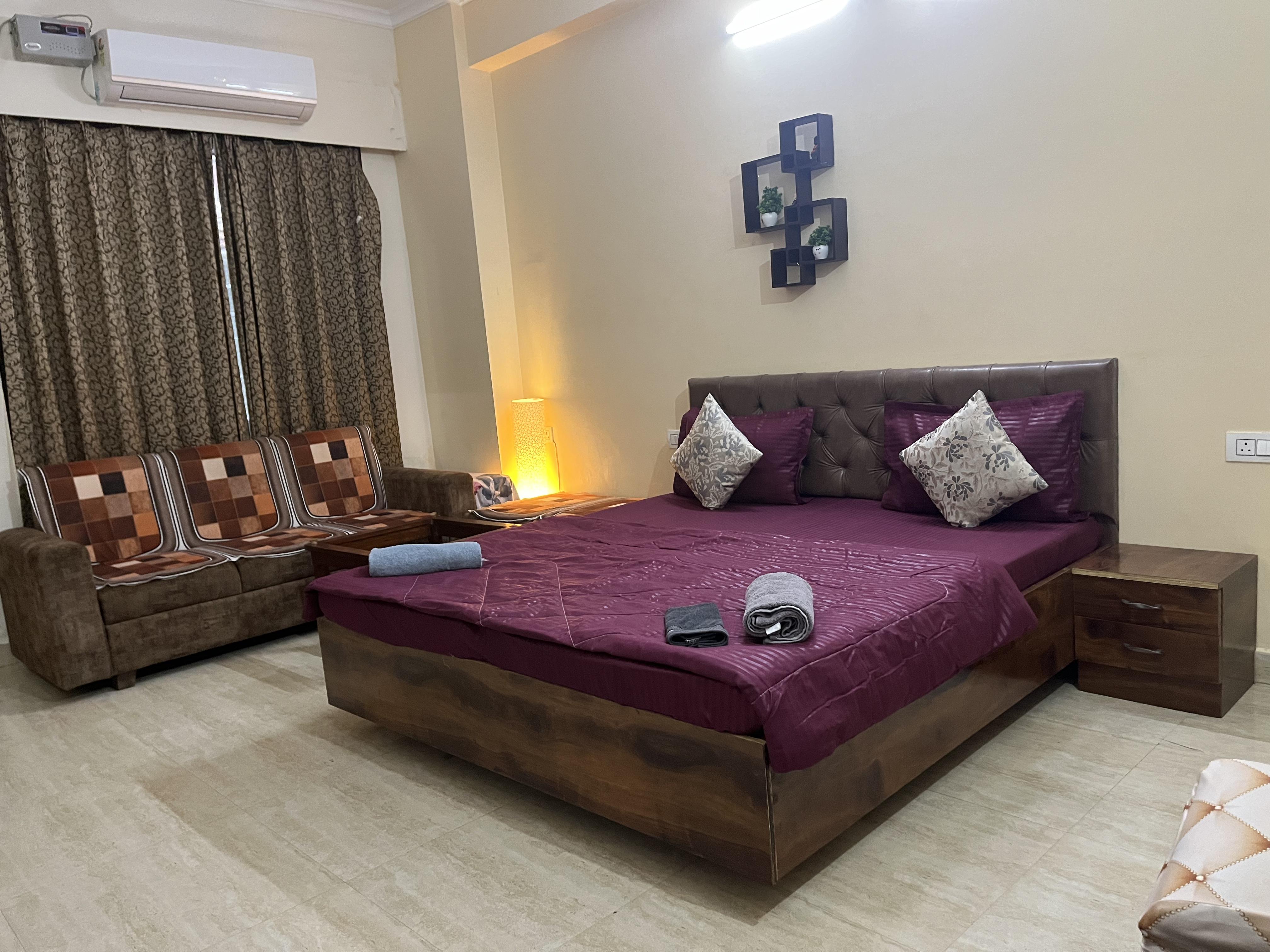Cozy & Spacious 1BHK Flat in Hills | Lift Park Kitchen - Tap to explore photos