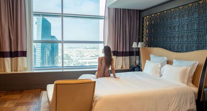 Pullman Doha West Bay Room Type - PULLMAN PENTHOUSE, 2 Bedrooms, Large Living and Dining Area, Lounge Access, Kitchen, Jacuzzi Pullman Doha West Bay Room Type - PULLMAN PENTHOUSE, 2 Bedrooms, Large Living and Dining Area, Lounge Access, Kitchen, Jacuzzi