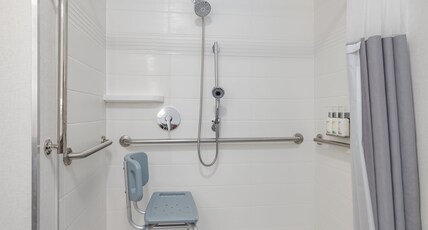 Garner Hotel BOISE AIRPORT by IHG Room Type - 1 Queen Standard Mobility Accessible Roll in Shower