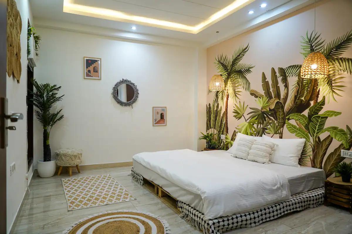 3BHK Tropical Gem Near Dhan Mill Chattarpur - Tap to explore photos