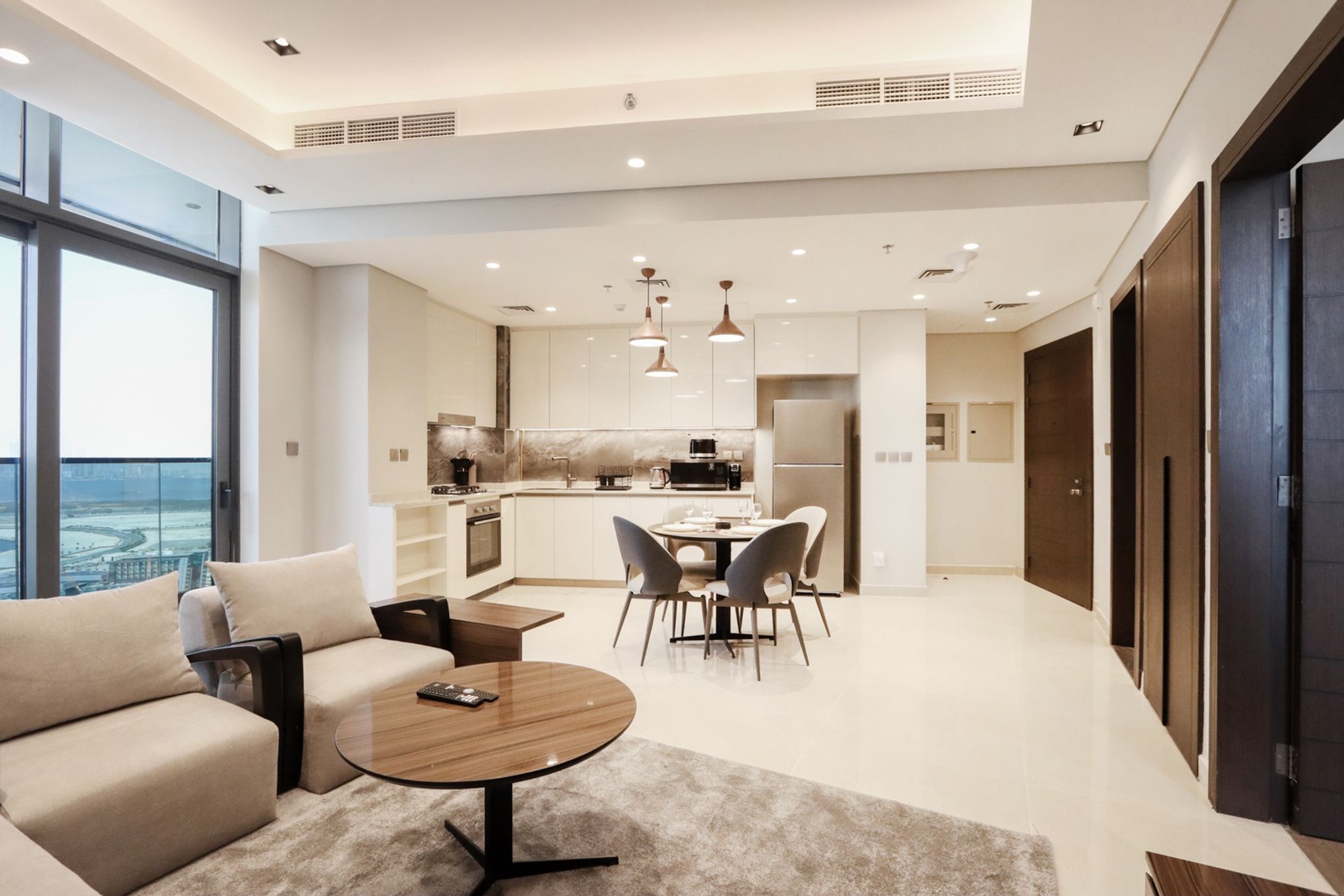 ELIVAAS Curated High-Floor 1BR with Burj Khalifa View - Tap to explore photos