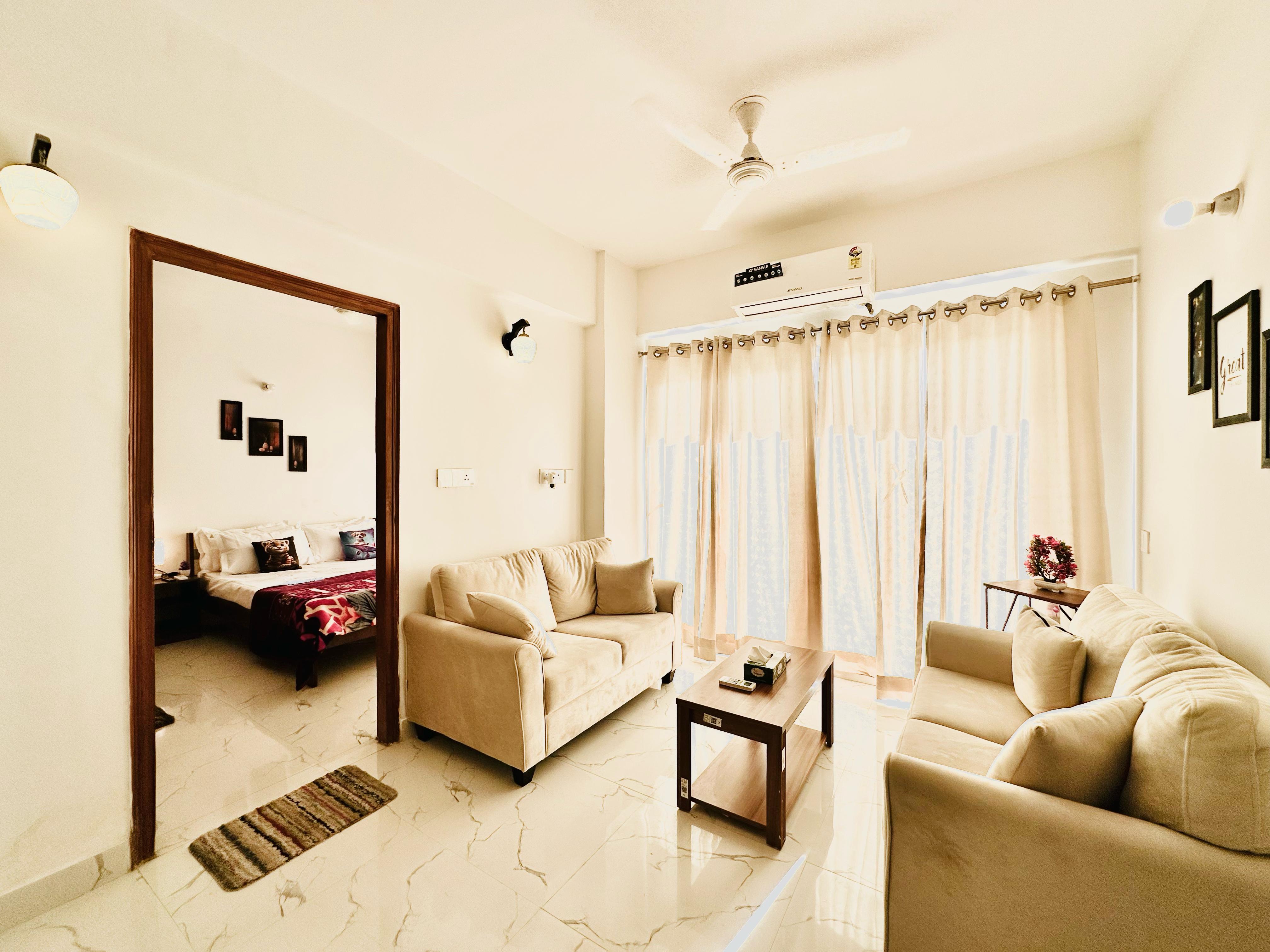 Cozy Stylish 1BHK near Expo Mart - Tap to explore photos