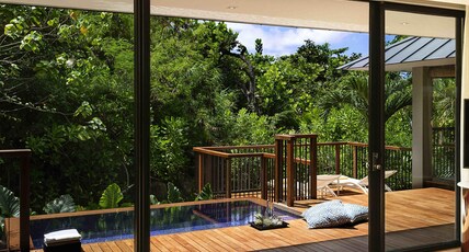 RAFFLES SEYCHELLES Room Type - Hillside Garden View Pool Villa - 2 Double Size Beds RAFFLES SEYCHELLES Room Type - Hillside Garden View Pool Villa - 2 Double Size Beds