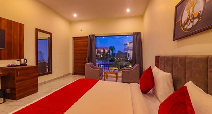 Corbett Wild Flower Resort & Spa by The J D Resort Room Type - Tusker Pool View With Balcony Corbett Wild Flower Resort & Spa by The J D Resort Room Type - Tusker Pool View With Balcony