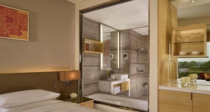 Hyatt Regency Chandigarh, Elante Mall Room Type - 2 Twin Beds with Bathtub & Club Access with Unlimited Complimentary IMFL beverages from 18:00 HRS to Hyatt Regency Chandigarh, Elante Mall Room Type - 2 Twin Beds with Bathtub & Club Access with Unlimited Complimentary IMFL beverages from 18:00 HRS to