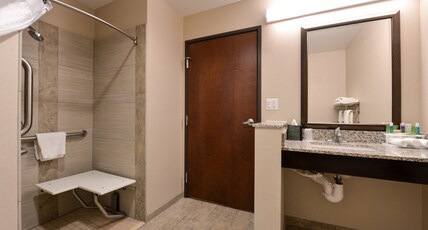Holiday Inn Express & Suites Williams, an IHG Hotel Room Type - 1 King Communication Mobility Accessible Roll in Shower