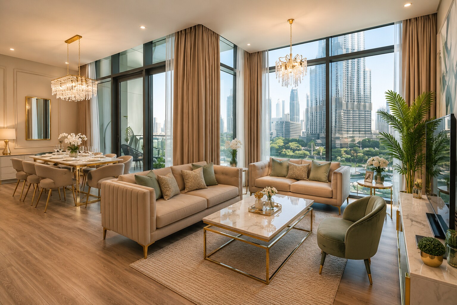 Lux 2BR @Downtown Views With Glorious Burj View - Tap to explore photos