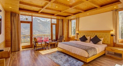 The Moksha Valley Room Type - Swiss Room With Private Balcony (Snow Capped Mountains and Valley View) The Moksha Valley Room Type - Swiss Room With Private Balcony (Snow Capped Mountains and Valley View)