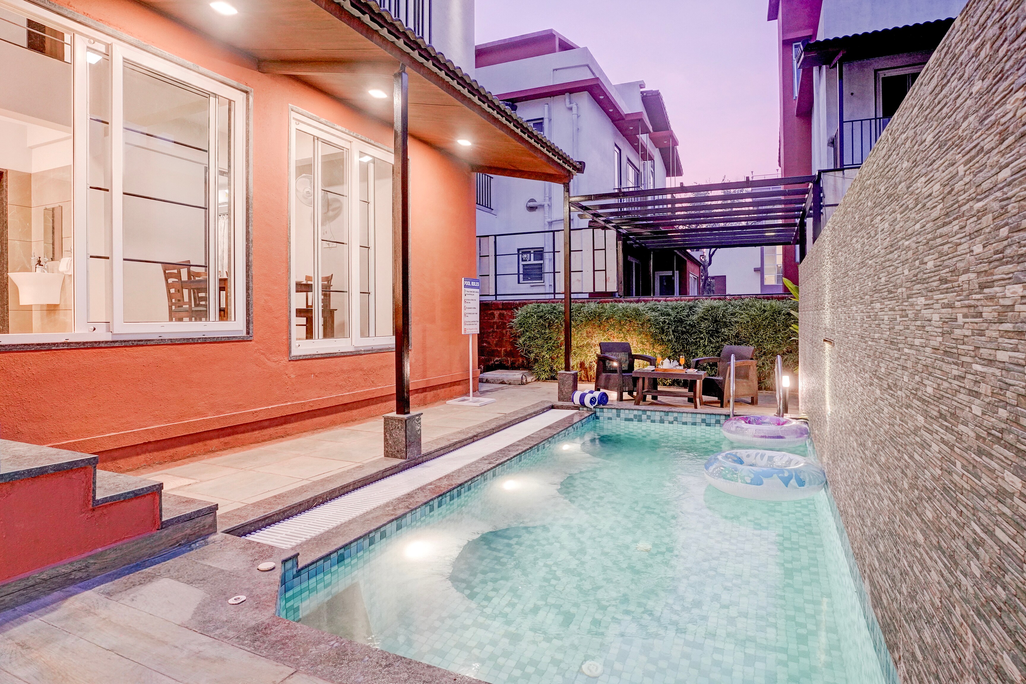 ELIVAAS Signature Irene Jade 3 BHK with Pvt Pool & Garden - Tap to explore photos