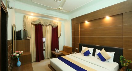 Hotel Katra Residency Room Type - Double Deluxe AC Room Free Wifi Speed upto 20mbps , 1 mineral water bottle free.
