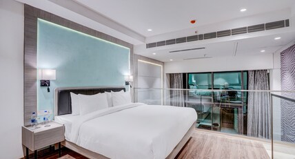 Sunday Hotel & Residences by CheckIn, Gurugram Room Type - Duplex Premium Suite King Bed with Balcony