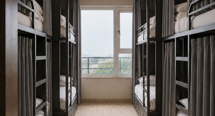 The Royalistiq Stays Room Type - 1 Bunk Bed | Deluxe 8 Bed Mixed Dorm | Shared en-suite washroom