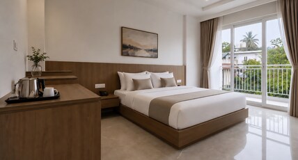 Edens Resort Room Type - Deluxe Room with Balcony (Non AC)