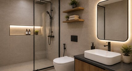 Art Luxury Service Apartment Golf Course Road Room Type - Sora Suites 1 BHK with Bathtub