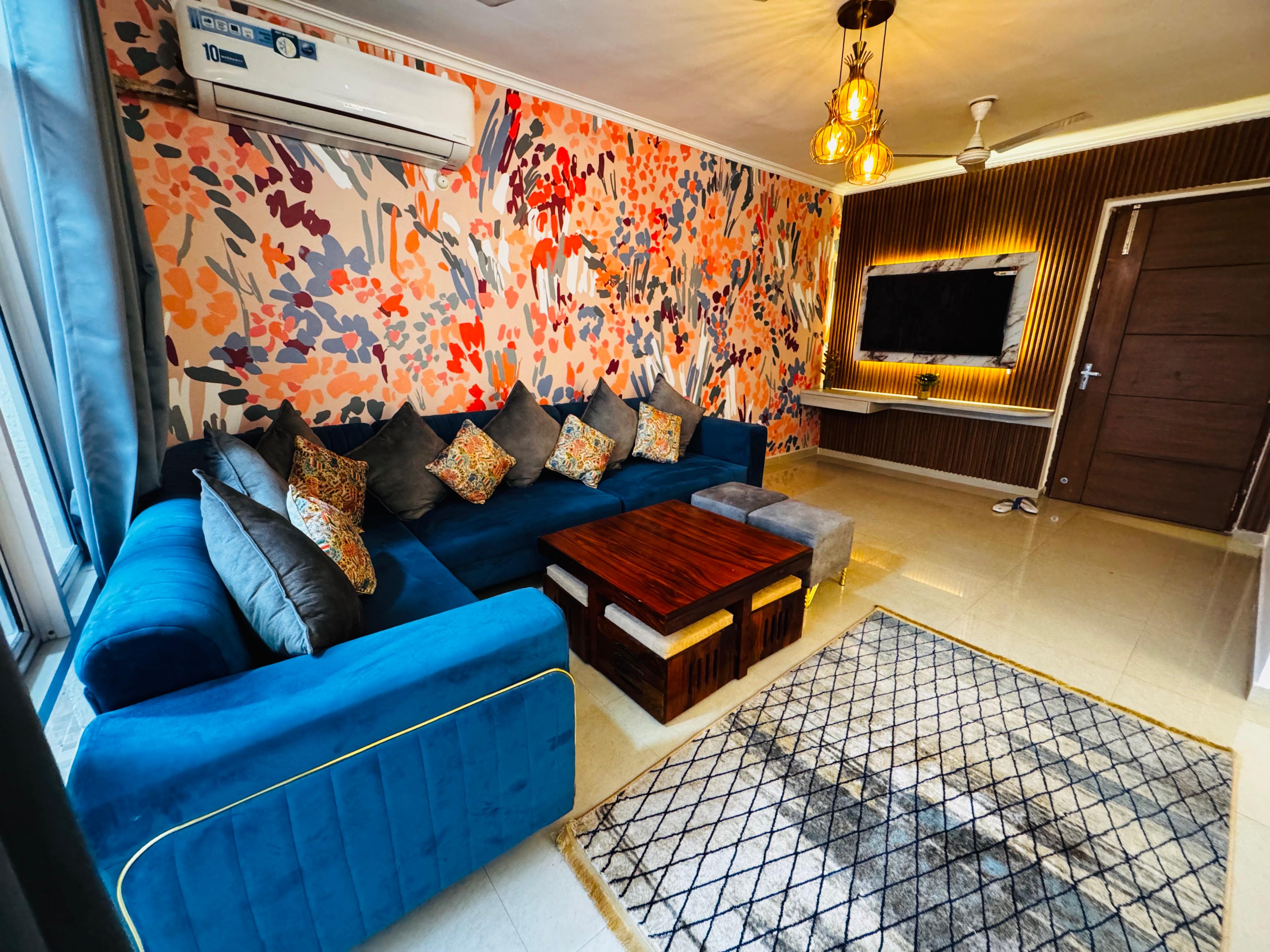 Zoomstay | Entire 3BHK Apartments with Pool - Tap to explore photos