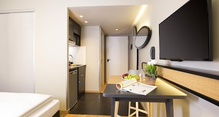 Aparthotel Adagio Access Muenchen City Olympiapark Room Type - Studio for 2 people with twin beds Aparthotel Adagio Access Muenchen City Olympiapark Room Type - Studio for 2 people with twin beds