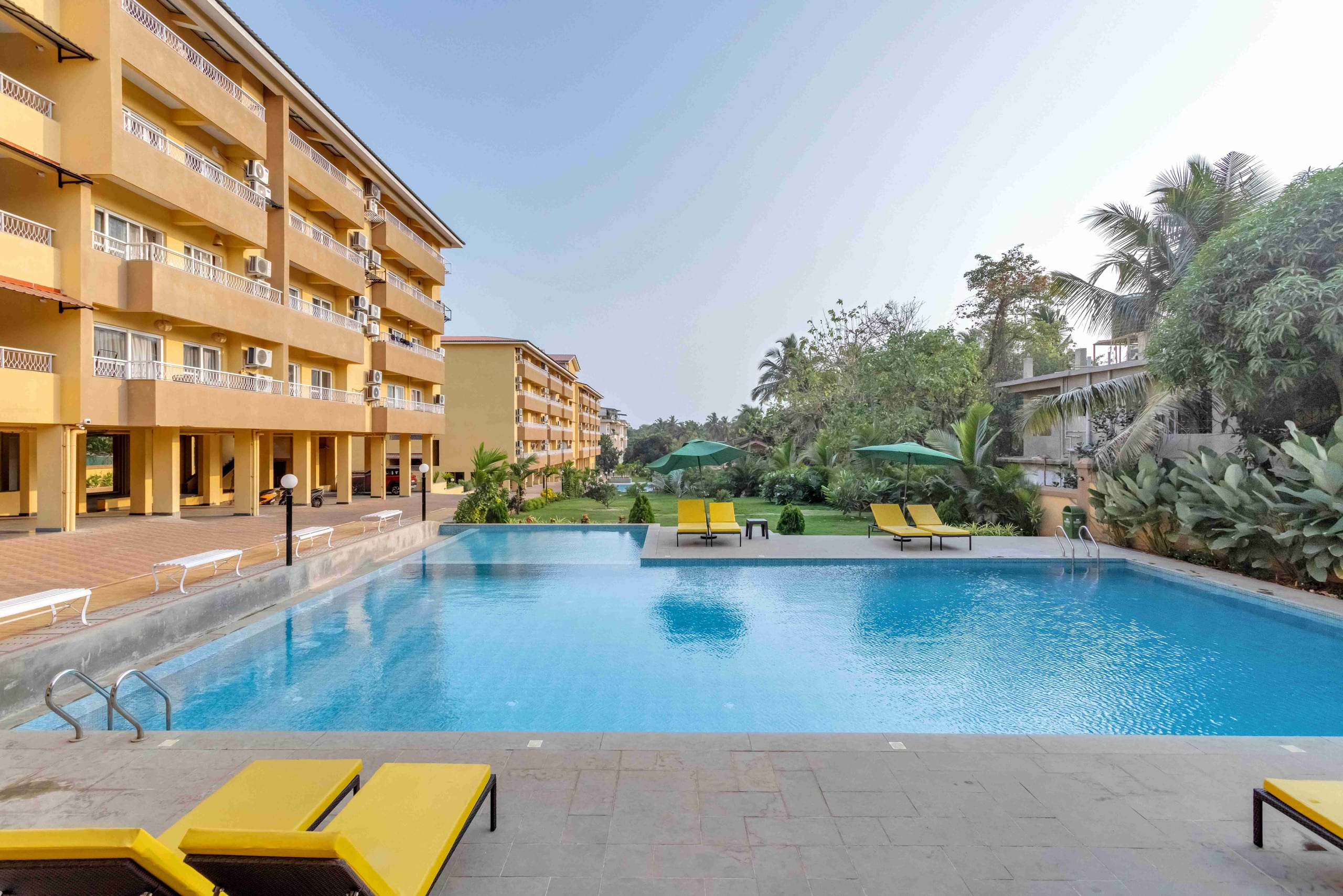 Modern 2BHK w Balcony Pool near Candolim Beach | Hireavilla - Tap to explore photos