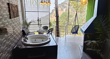 The Pine Paradise Room Type - Luxury AC Room With Jacuzzi - Private Balcony and Valley View
