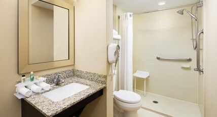 Holiday Inn Express & Suites Alpharetta Room Type - 1 King Standard Mobility Accessible Roll In Shower Holiday Inn Express & Suites Alpharetta Room Type - 1 King Standard Mobility Accessible Roll In Shower