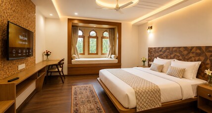 Hotel Jaisal Inn | Jaisalmer Fort View | Swimming Pool Room Type - Deluxe Room with Jharokha | Complimentary Swimming Pool Access Hotel Jaisal Inn | Jaisalmer Fort View | Swimming Pool Room Type - Deluxe Room with Jharokha | Complimentary Swimming Pool Access