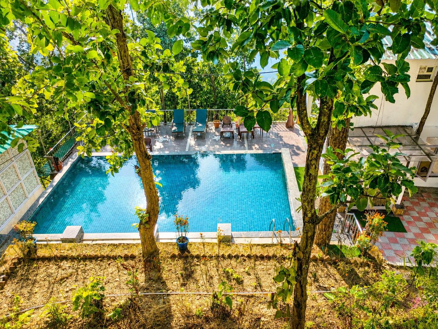 Woodscape Villa 2BHK with shared pool in Lansdowne by Homeyhuts - Tap to explore photos