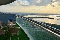 Elegant apartment with skyline view